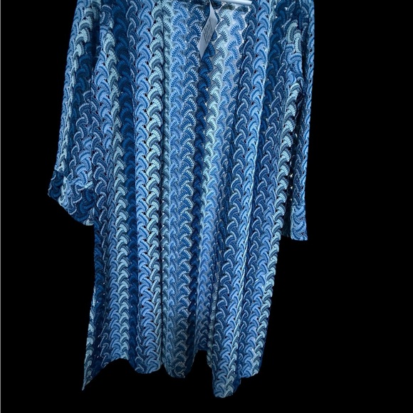 G by Giuliana Sweaters - B97 G by Giuliana Blue and White Patterned Cardigan